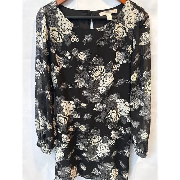 Forever 21 Contemporary Black Floral Minidress Size M - Picture 3 of 7